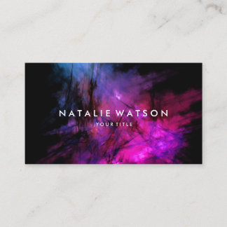Abstract Oil Painting Professional Pink Business Card