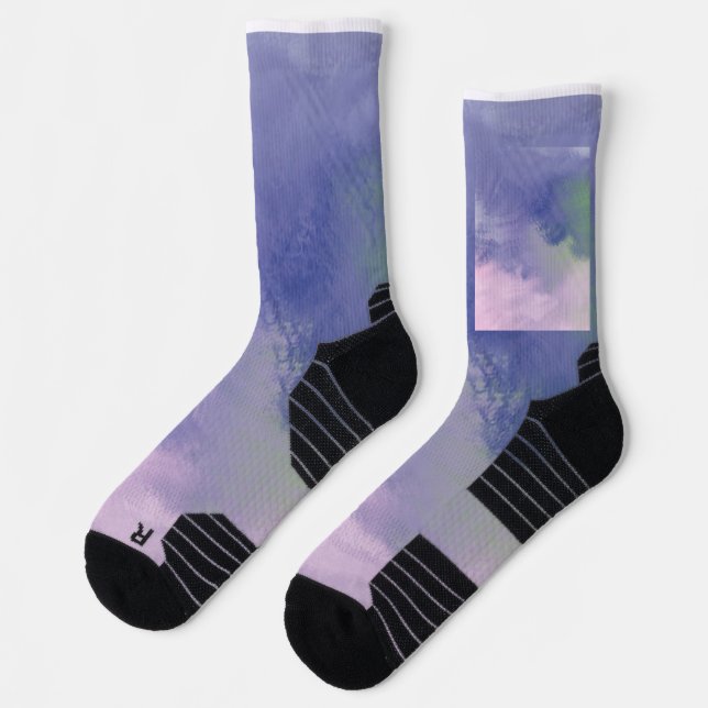 abstract oil painting socks (Left)