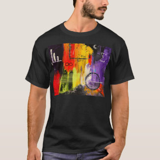 abstract oil painting with bright colors and math  T-Shirt