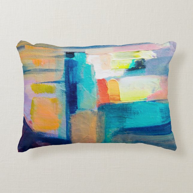 Abstract Oil-Texture Artistry Decorative Cushion (Front)