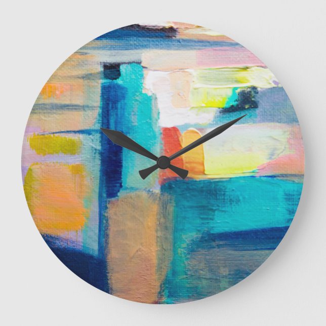 Abstract Oil-Texture Artistry Large Clock (Front)