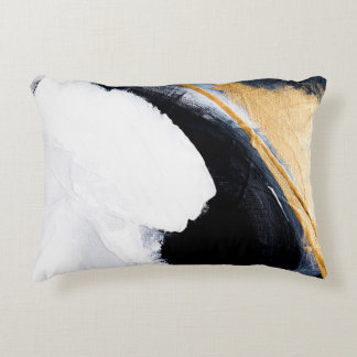 Abstract oil texture background. Abstract art gold Decorative Cushion