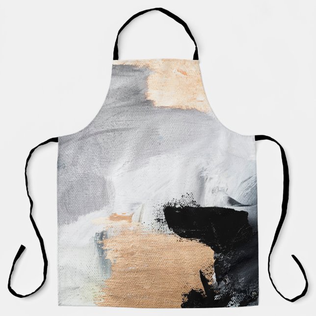 Abstract oil texture background. Paint on canvas.  Apron (Front)