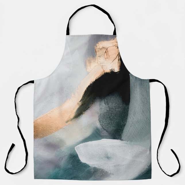Abstract oil texture background. Paint on canvas.  Apron (Front)