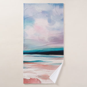 Abstract oil texture background. Paint on canvas. Bath Towel