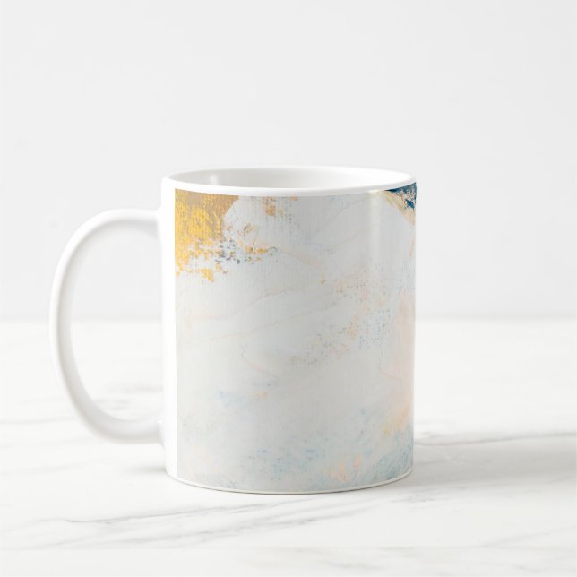 Abstract oil texture background. Paint on canvas.  Coffee Mug (Left)