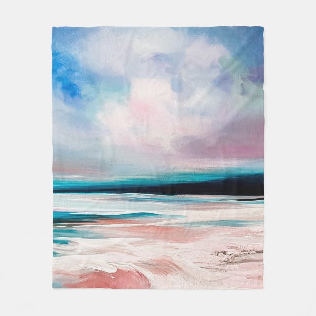 Abstract oil texture background. Paint on canvas.  Fleece Blanket (Front)