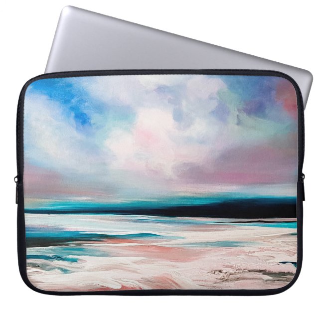 Abstract oil texture background. Paint on canvas.  Laptop Sleeve (Front)