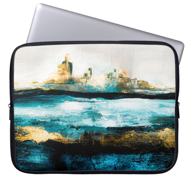 Abstract oil texture background. Paint on canvas.  Laptop Sleeve (Front)