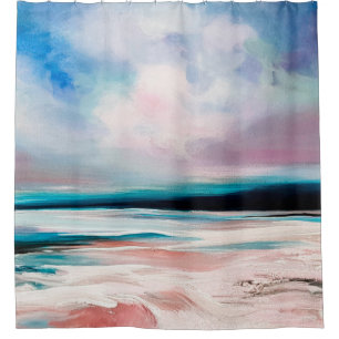 Abstract oil texture background. Paint on canvas. Shower Curtain