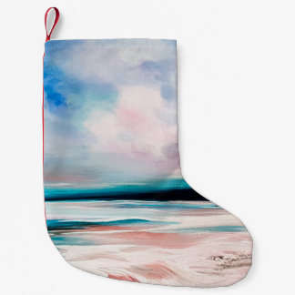 Abstract oil texture background. Paint on canvas.  Small Christmas Stocking