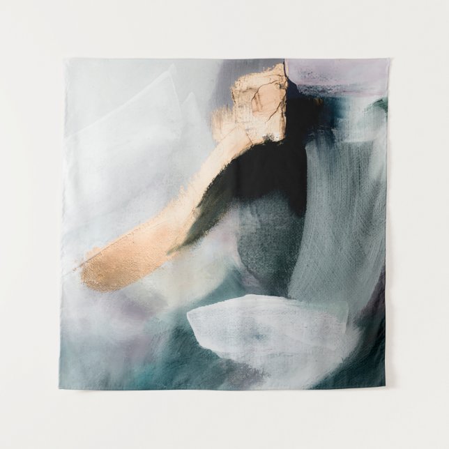 Abstract oil texture background. Paint on canvas.  Tapestry (Front)