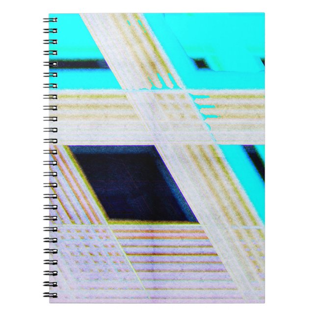 Abstract old grunge background with bright coloure notebook (Front)