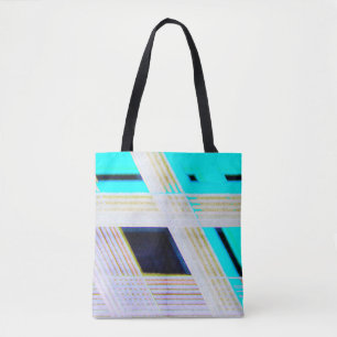 Abstract old grunge background with bright coloure tote bag