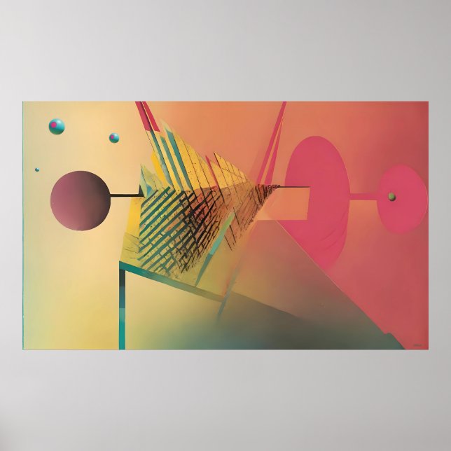 Abstract Olive Connection - Ken Gauge Art Poster (Front)