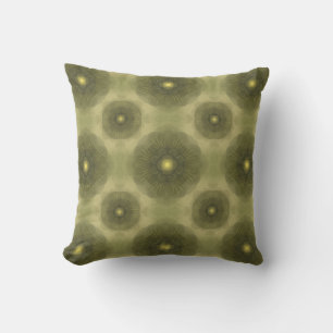 Abstract Olive Green Flower Seamless Pattern Cushion