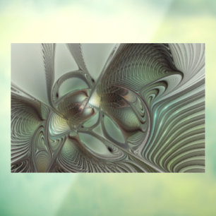 Abstract Olive Sage Green Grey Fractal Art Fantasy
