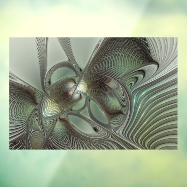 Abstract Olive Sage Green Grey Fractal Art Fantasy (Sheet 3)
