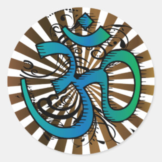 Abstract-om-4 Classic Round Sticker