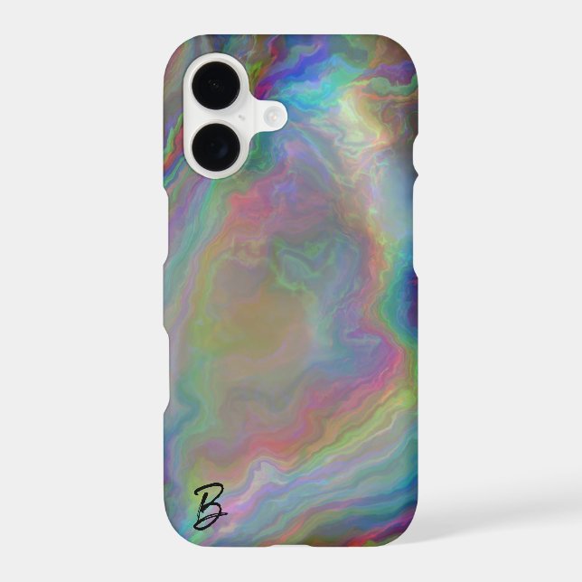 Abstract Opal Agate Personalised Phone Case (Back)