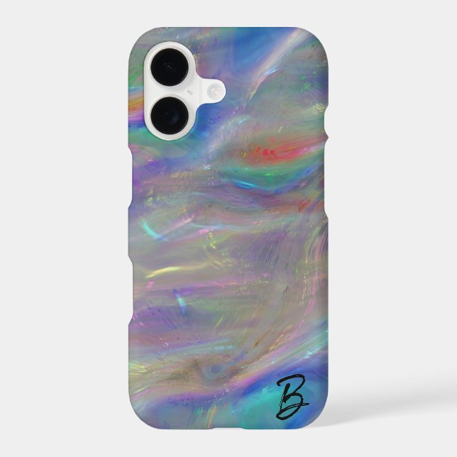 Abstract Opal Personalised Phone Case (Back)