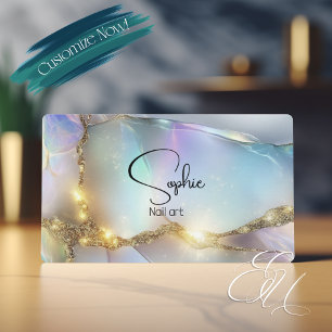 Abstract Opal Sparkly Gold  Business Card