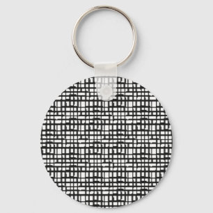 Abstract Optical Grid Key Chain