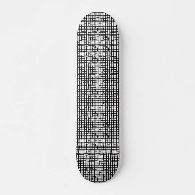 Abstract Optical Grid Skateboard Deck (Front)