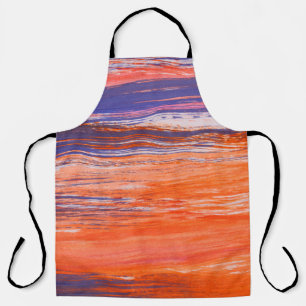 Abstract orange and blue background from watercolo apron