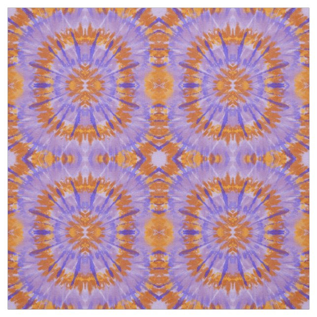 Abstract orange and blue fabric (Swatch)