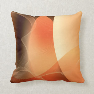 Abstract Orange and Brown Pattern Cushion