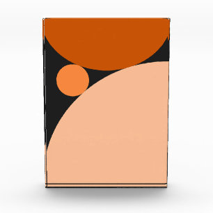 Abstract Orange and Peach Circles Photo Block
