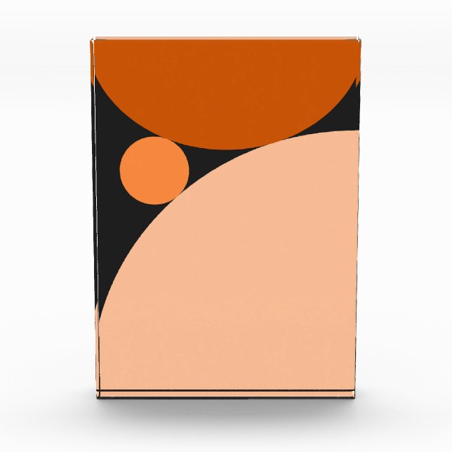 Abstract Orange and Peach Circles Photo Block (Front)