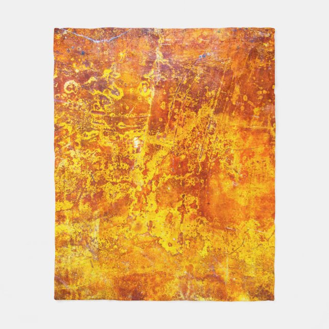 Abstract orange background texture concrete wall,  fleece blanket (Front)
