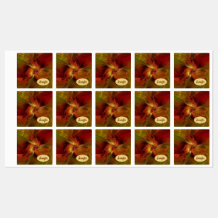 Abstract Orange Brown Green Fractal Art Own Name