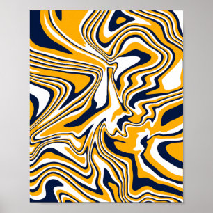Abstract Orange Flow Poster