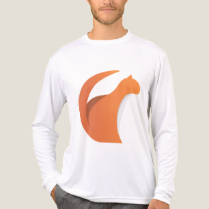 Abstract Orange Fox Silhouette Logo Tri-Blend Shirt