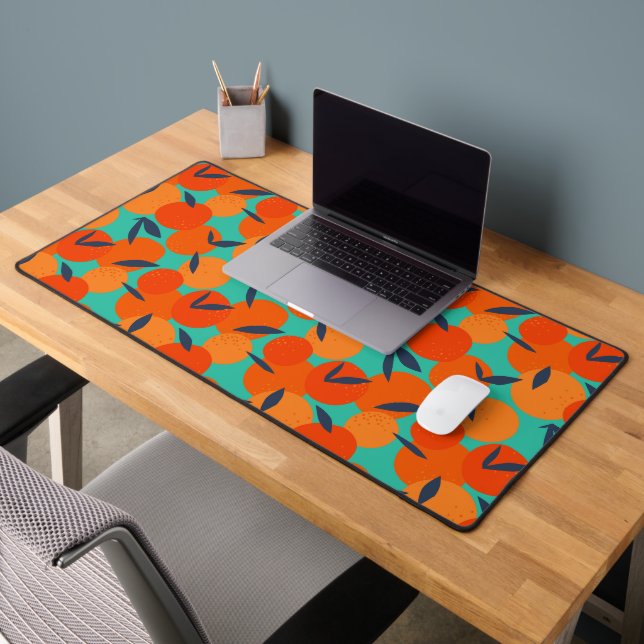 Abstract Orange Fruit Pattern Desk Mat (Office 2)