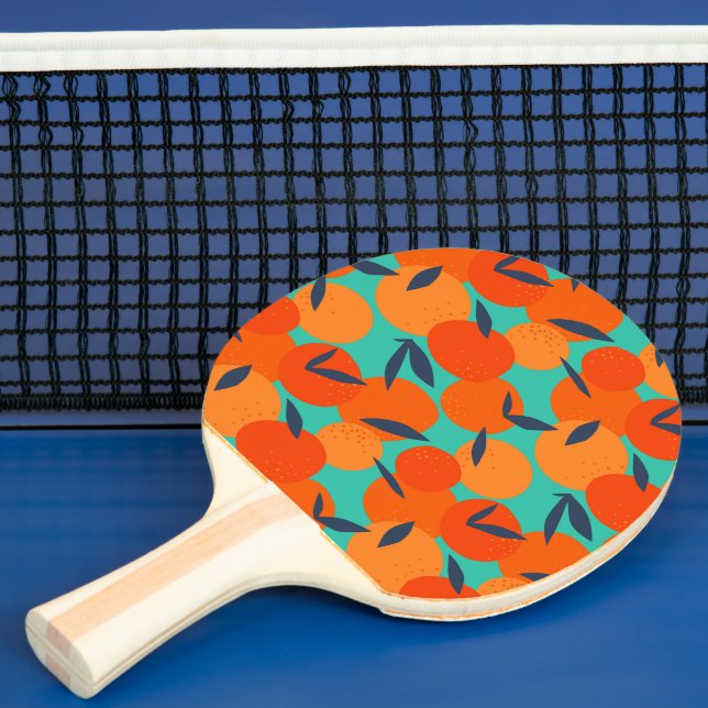 Abstract Orange Fruit Pattern Ping Pong Paddle (Insitu)