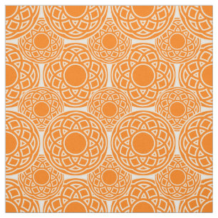 Abstract orange geometric pattern fabric
