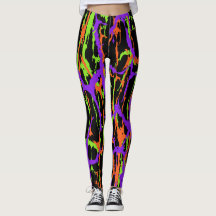 Abstract Orange Green Purple Pattern