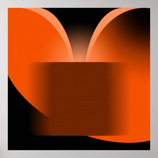 Abstract Orange Luxury with Black AP0004 Poster (Front)