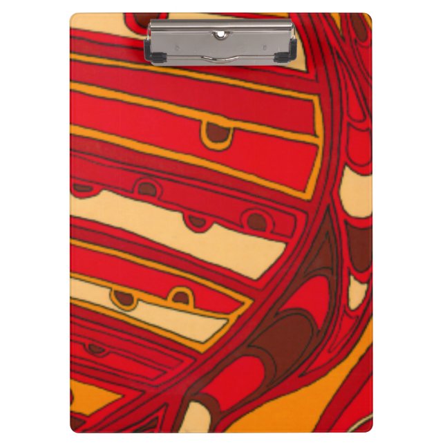 Abstract Orange Panels Clipboard (Front)