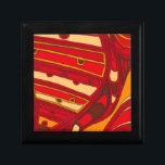Abstract Orange Panels Gift Box<br><div class="desc">A surrealist dream,  these brightly coloured abstract orange panels look like melted wax flowing through a canvas. A Jennifer Goldberger creation,  this work is amazing in its imaginative use of colour and lines. Order yours today!</div>