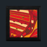 Abstract Orange Panels Gift Box<br><div class="desc">A surrealist dream,  these brightly coloured abstract orange panels look like melted wax flowing through a canvas. A Jennifer Goldberger creation,  this work is amazing in its imaginative use of colour and lines. Order yours today!</div>