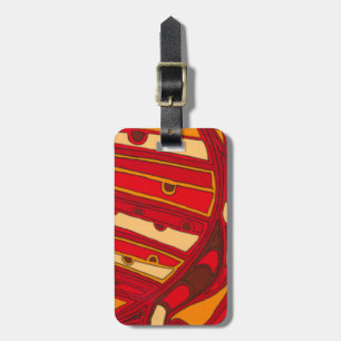 Abstract Orange Panels Luggage Tag