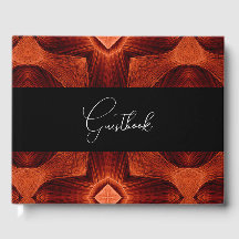Abstract Orange Pattern Vintage Wedding