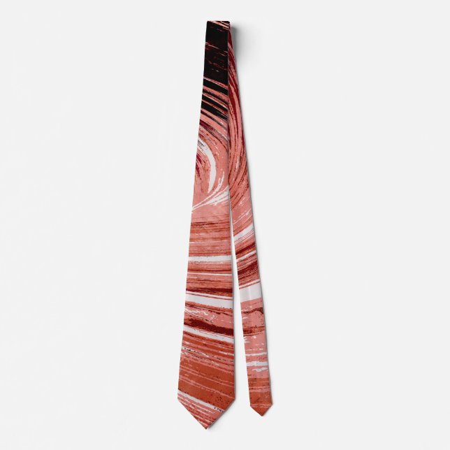Abstract Orange Shapes Tie (Front)