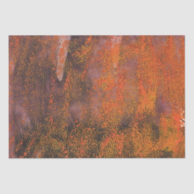 Abstract orange splashes tissue paper (Front)