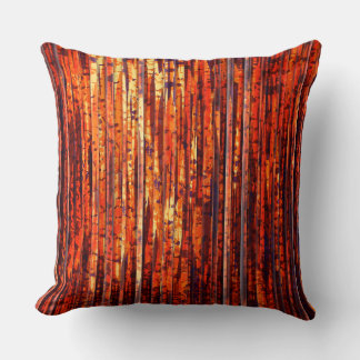 Abstract Orange Stripes Cushion
